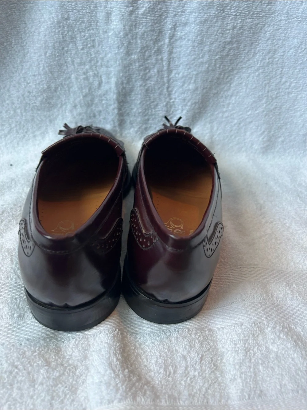 Men's Tassel Wingtip Loafers in Deep Burgundy